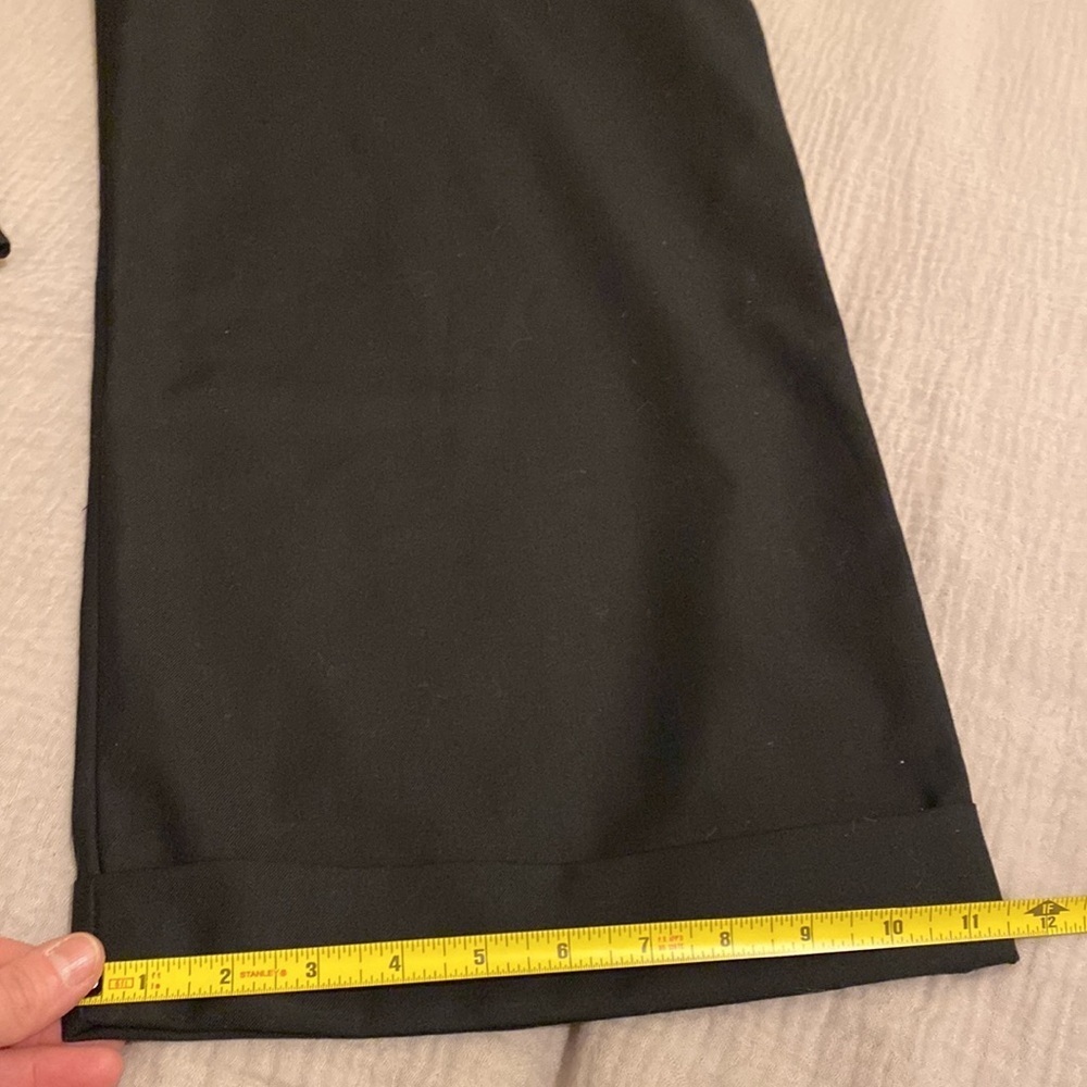 LILI SIDONIO YOUNG LADIES WOVEN PLEATED BLACK PANTS . Size L . New - Picture 8 of 9